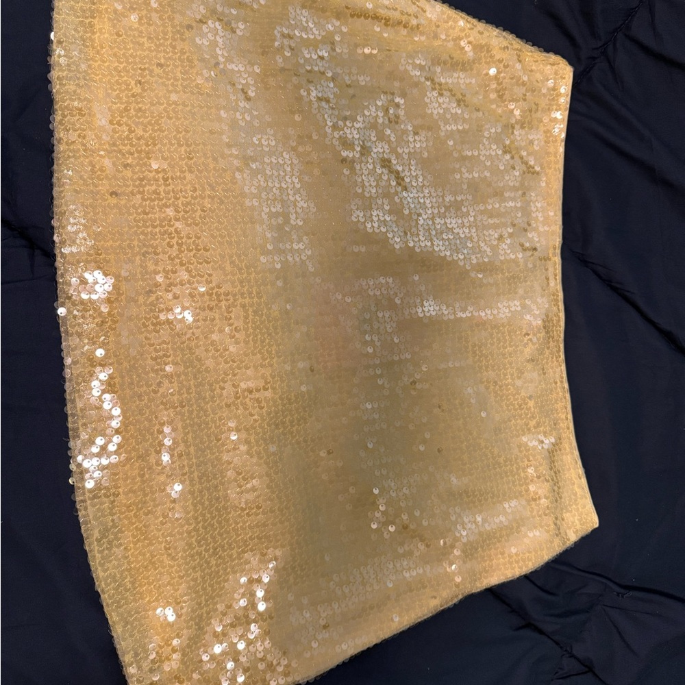 Hello Molly Glittering Yellow Mini Skirt - Picture 2 of 5